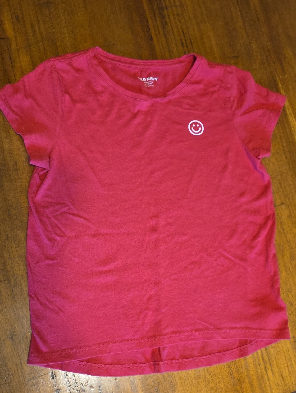 Old Navy Hot Pink Short Sleeve Tee with Smiley Patch